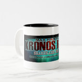 Kronos steigende "Haifische sind gerade Köder" Zweifarbige Tasse (Vorderseite Links)