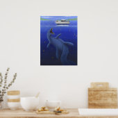 Kronosaurus Unterbricht eine Fangreise Poster (Küche)