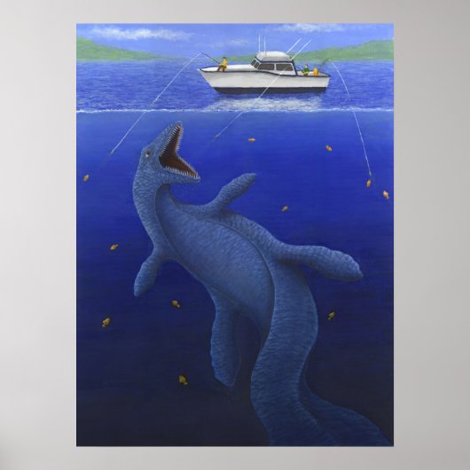 Kronosaurus Unterbricht eine Fangreise Poster (Vorne)
