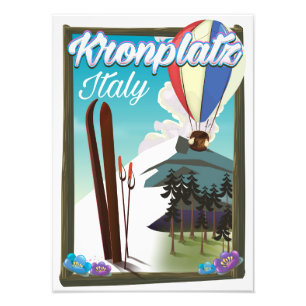 Kronplatz Italien Ski Reiseplakat Fotodruck