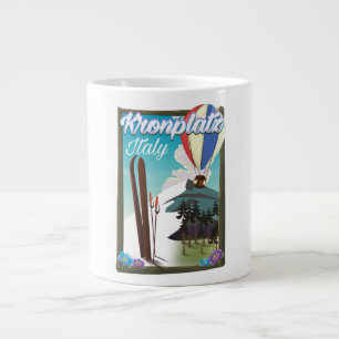 Kronplatz Italien Ski-Reiseplakat Jumbo-Tasse