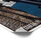 Kronplatz - Skis auf Cairn Poster (Ecke)