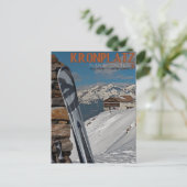 Kronplatz Skis Postkarte (Stehend Vorderseite)
