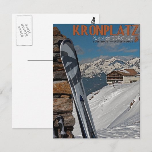 Kronplatz Skis Postkarte (Vorne/Hinten)