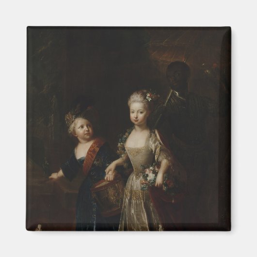 Kronprinz Frederick II. mit Schwester Magnet (Vorne)