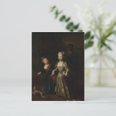 Kronprinz Frederick II. mit Schwester Postkarte (Stehend Vorderseite)