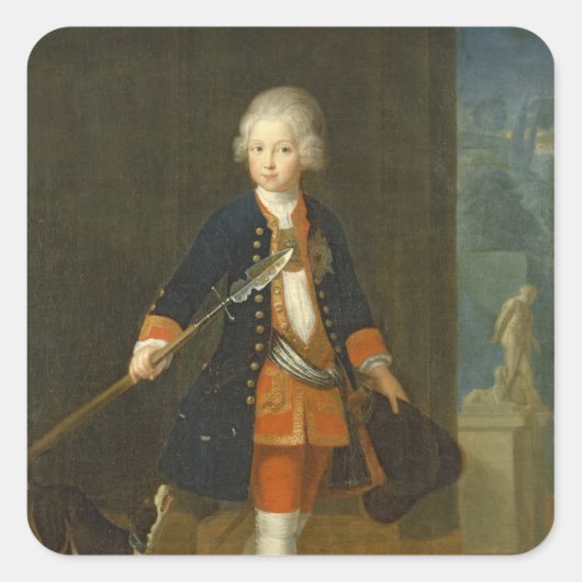 Kronprinz Frederick II Quadratischer Aufkleber (Vorderseite)
