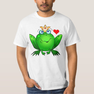 Kronprinz mit Herz-niedlichem Cartoon-Frosch T-Shirt
