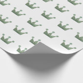 Kronprinzen Prinz Minze grün Geschenkpapier (Ecke)