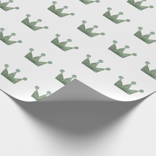 Kronprinzen Prinz Minze grün Geschenkpapier (Ecke)
