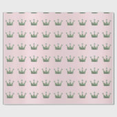 Kronprinzen Prinz Minze Rosa Geschenkpapier (Flach)