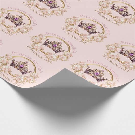 Kronprinzessin 1. Geburtstag Geschenkpapier (Ecke)