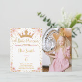 Kronprinzessin Geburtstagseinladungen mit Foto Einladung (Stehend Vorderseite)