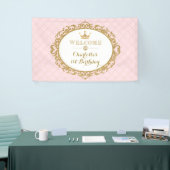 Kronprinzessin Geburtstagsparty Pink Royal Willkom Banner (Messeveranstaltung)