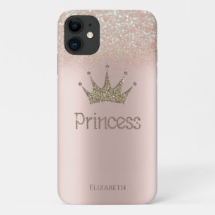 Kronprinzessin, rosa goldener Glitter Bokeh Case-Mate iPhone Hülle