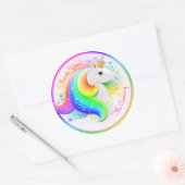 Kronprinzessin Unicorn Umschlag Aufkleber Kinder (Umschlag)