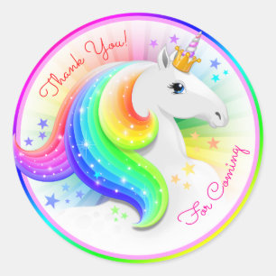 Kronprinzessin Unicorn Umschlag Aufkleber Kinder