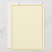 Kronregency in Gold und Elfenbein Einladung (Rückseite)