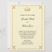 Kronregency in Gold und Elfenbein Einladung (Vorderseite)