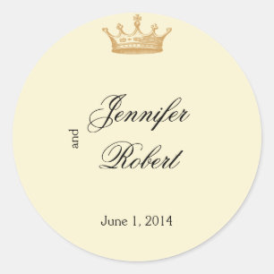 Kronregie im Umschlag Aufkleber von Gold und Elfen