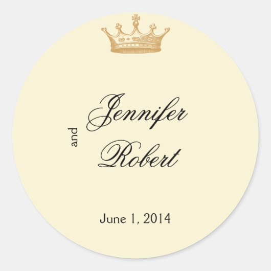 Kronregie im Umschlag Aufkleber von Gold und Elfen (Vorderseite)