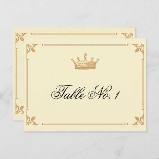 Kronregie in der Tischnummer Gold und Elfenbeinküs (Vorne/Hinten)
