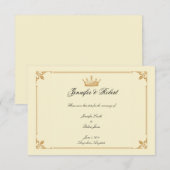 Kronregulierung in Gold und Elfenbein Save the Dat Date (Vorne/Hinten)