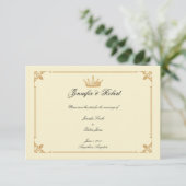 Kronregulierung in Gold und Elfenbein Save the Dat Save The Date (Stehend Vorderseite)