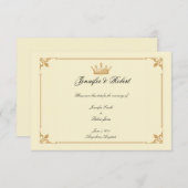 Kronregulierung in Gold und Elfenbein Save the Dat Save The Date (Vorne/Hinten)