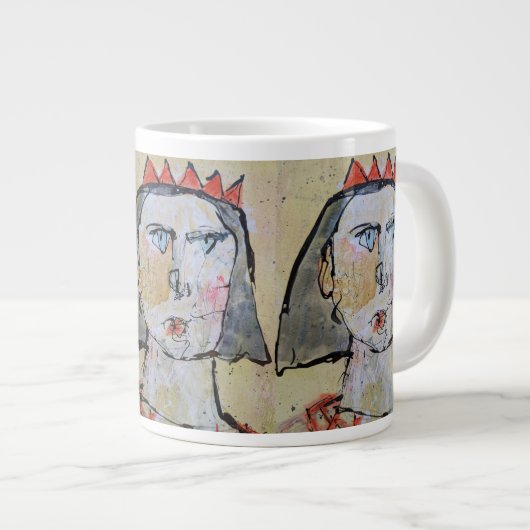 Krönt mit Liebe Jumbo-Tasse (Vorderseite Rechts)
