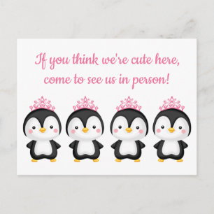 Krönte Pinguin Konzert Einladung personalisieren