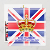 Krönung der Einladung König Charles III. (Vorne/Hinten)