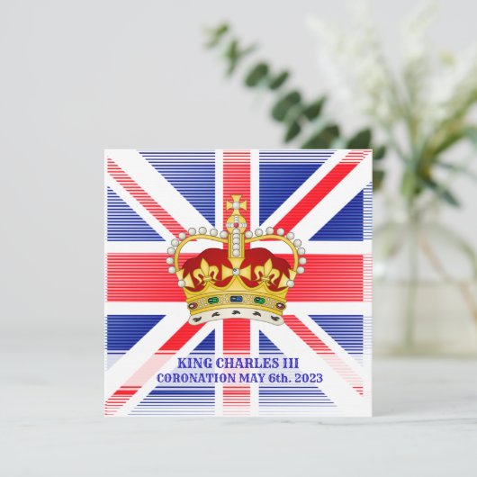 Krönung der Einladung König Charles III. (Stehend Vorderseite)