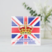 Krönung der Einladung König Charles III. (Stehend Vorderseite)