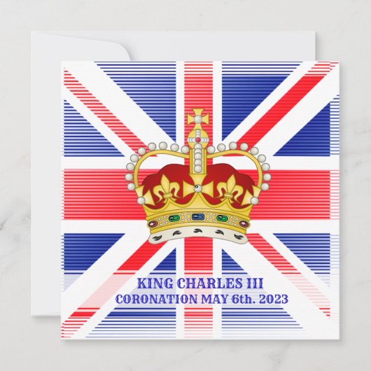 Krönung der Einladung König Charles III. (Vorderseite)
