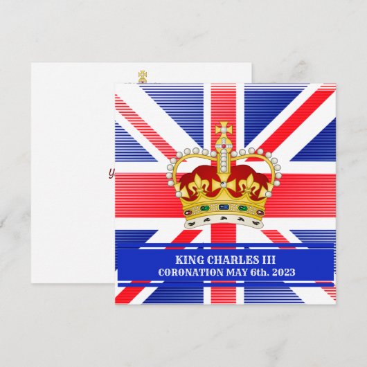 Krönung der Einladung König Charles III. (Vorne/Hinten)