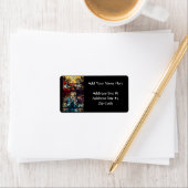 Krönung der gesegneten Jungfrau Mary Stetting Glas Adressaufkleber (Insitu)