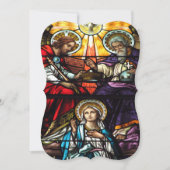 Krönung der gesegneten Jungfrau Mary Stetting Glas Einladung (Vorderseite)