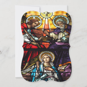 Krönung der gesegneten Jungfrau Mary Stetting Glas Einladung