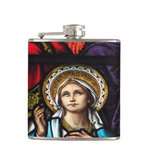 Krönung der gesegneten Jungfrau Mary Stetting Glas Flachmann
