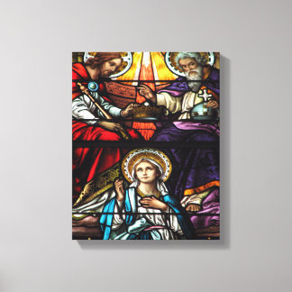Krönung der gesegneten Jungfrau Mary Stetting Glas Leinwanddruck