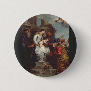 Krönung der heiligen Rosalia von Anthony van Dyck Button