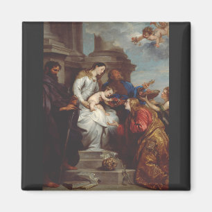 Krönung der heiligen Rosalia von Anthony van Dyck Magnet