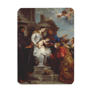 Krönung der heiligen Rosalia von Anthony van Dyck Magnet