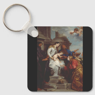 Krönung der heiligen Rosalia von Anthony van Dyck Schlüsselanhänger