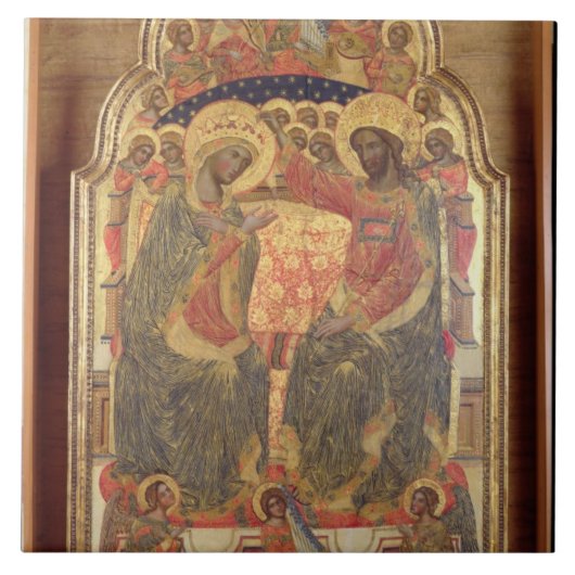 Krönung der Jungfrau, 1372 Fliese (Vorderseite)