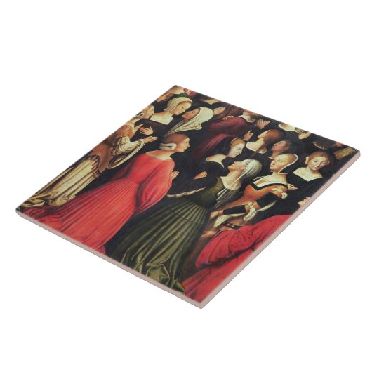 Krönung der Jungfrau, 1513 (Öl auf Platte) (det Fliese (Seite)