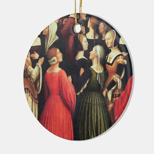 Krönung der Jungfrau, 1513 (Öl auf Platte) (det Keramikornament (Links)