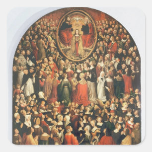 Krönung der Jungfrau, 1513 (Öl auf Platte) Quadratischer Aufkleber