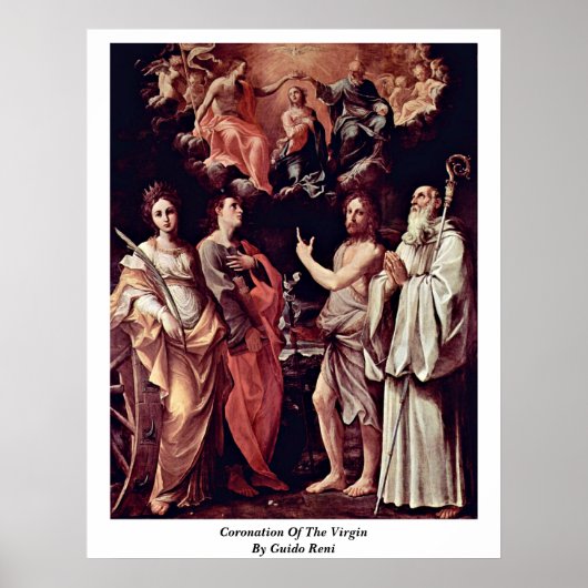 Krönung der Jungfrau durch Guido Reni Poster (Vorne)